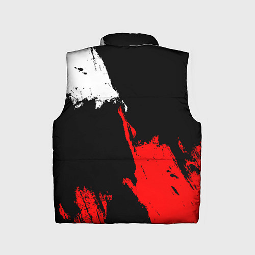 Детский жилет Детройт Ред Уингз - брызги краска на черном фоне / 3D-Черный – фото 2
