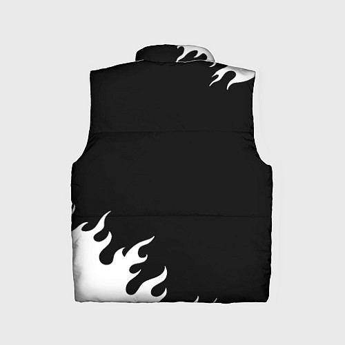 Детский жилет Monster energy белый огонь / 3D-Черный – фото 2