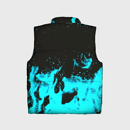 Детский жилет Monster energy голубой огонь / 3D-Черный – фото 2