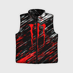 Детский жилет Monster energy полосы красок, цвет: 3D-черный