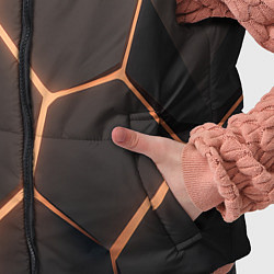 Детский жилет Серая текстура из сот, цвет: 3D-черный — фото 2