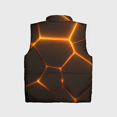 Детский жилет Оранжевое свечение текстура / 3D-Черный – фото 2