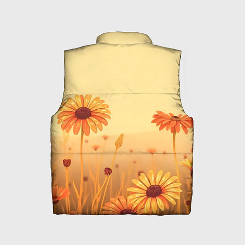 Детский жилет Цветы на закате / 3D-Черный – фото 2
