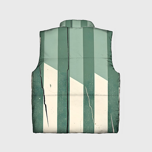Детский жилет Зеленые полосы / 3D-Черный – фото 2
