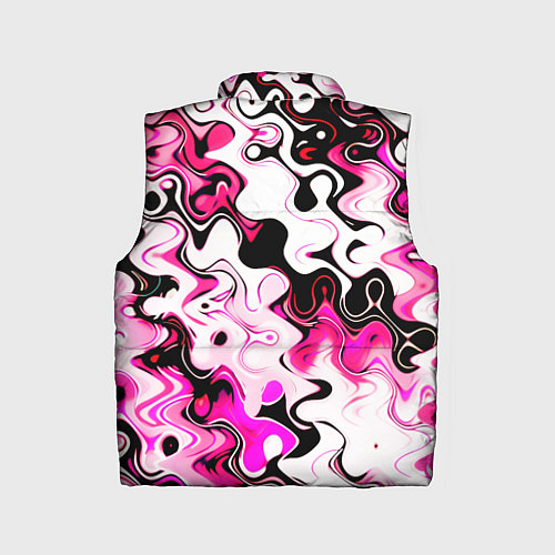 Детский жилет Абстракция разлитые краски розовый / 3D-Черный – фото 2