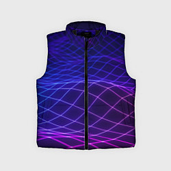 Детский жилет Абстрактные волны из сот, цвет: 3D-черный