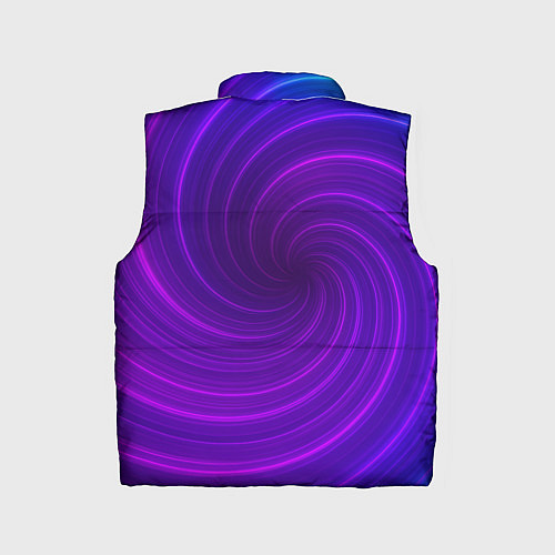 Детский жилет Фиолетовая спираль / 3D-Черный – фото 2