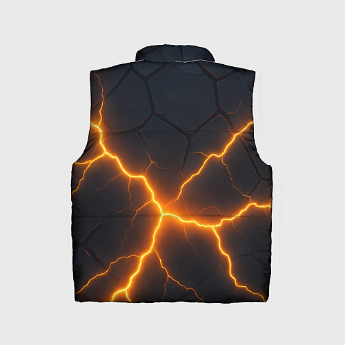 Детский жилет Молнии и черные плиты / 3D-Черный – фото 2