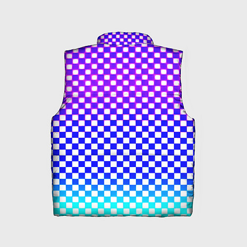 Детский жилет Monster шахматная клетка градиент / 3D-Черный – фото 2