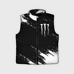 Детский жилет Monster energy краски штрихи белые, цвет: 3D-черный
