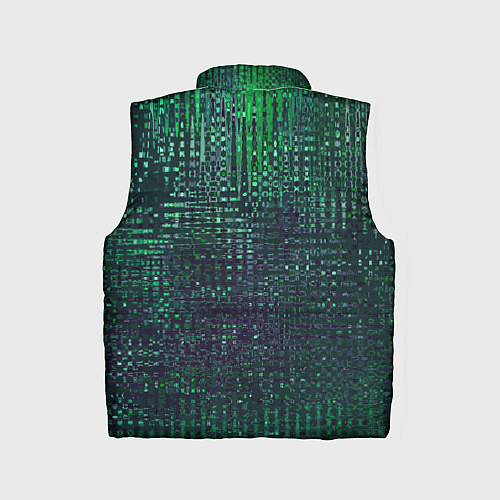 Детский жилет Текстурный тёмный сине-зелёный / 3D-Черный – фото 2