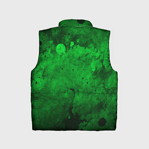 Детский жилет Абстракция - green acid stains / 3D-Черный – фото 2