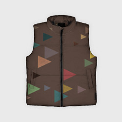 Детский жилет Осень палитра глубокий лес, цвет: 3D-черный