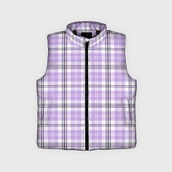 Детский жилет Checkered light purple, цвет: 3D-черный
