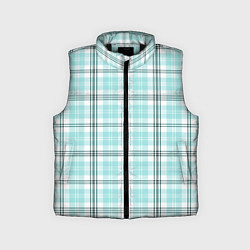 Детский жилет Checkered light blue, цвет: 3D-черный