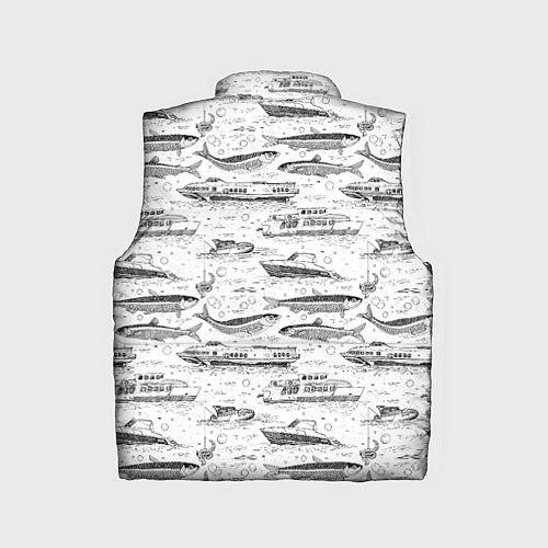 Детский жилет Корюшка и водный транспорт / 3D-Черный – фото 2