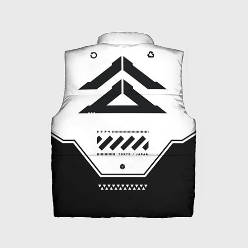 Детский жилет Кибер текстура - черно белая / 3D-Черный – фото 2