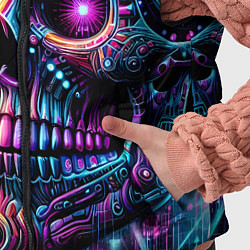 Детский жилет Neon cyber skull, цвет: 3D-черный — фото 2