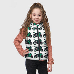 Детский жилет Motorcycle turquoise, цвет: 3D-черный — фото 2