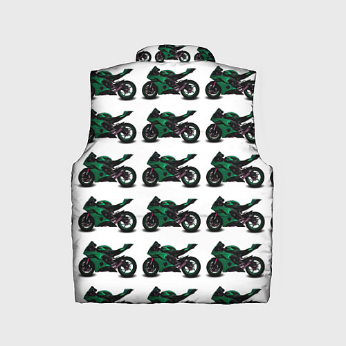 Детский жилет Motorbike dark green / 3D-Черный – фото 2
