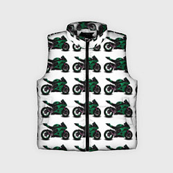Детский жилет Motorbike dark green, цвет: 3D-черный