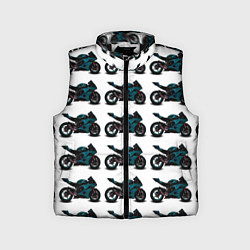 Детский жилет Motorbike blue, цвет: 3D-черный
