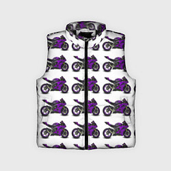 Детский жилет Motorcycle purple, цвет: 3D-черный