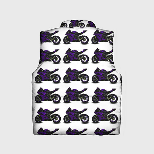 Детский жилет The motorcycle is dark purple / 3D-Черный – фото 2