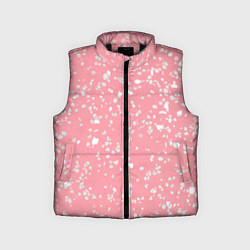 Детский жилет Искристый розовый терраццо, цвет: 3D-черный
