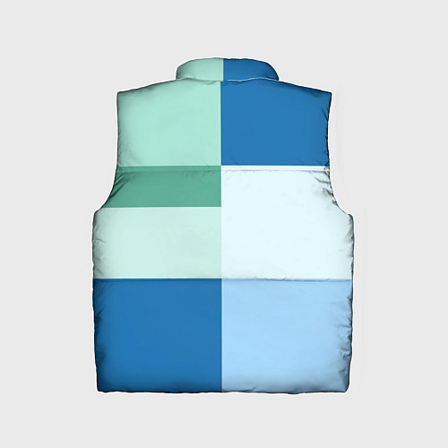 Детский жилет Мятное небо колор-блок / 3D-Черный – фото 2