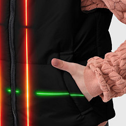 Детский жилет Neon green black red line, цвет: 3D-черный — фото 2