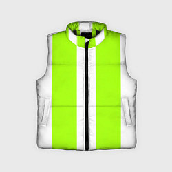 Детский жилет Color light green white stripes, цвет: 3D-черный