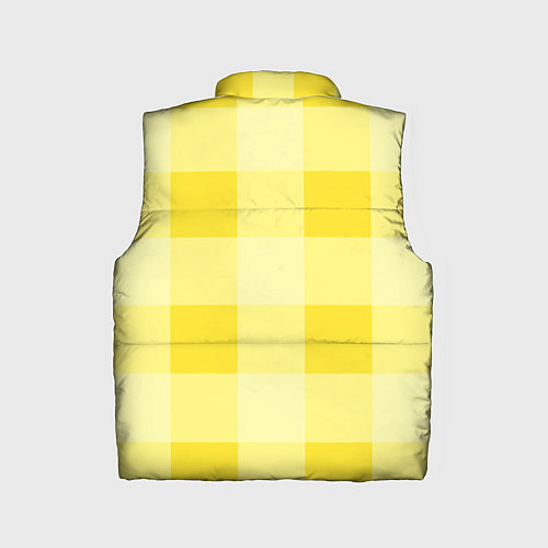 Детский жилет Солнечный желтый тартан / 3D-Черный – фото 2