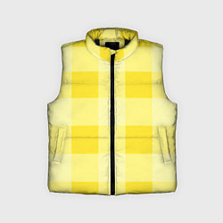 Детский жилет Солнечный желтый тартан, цвет: 3D-черный