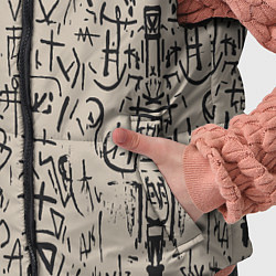 Детский жилет Иероглифы маори, цвет: 3D-черный — фото 2