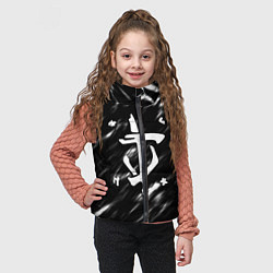 Детский жилет Doom штрихи красок, цвет: 3D-черный — фото 2