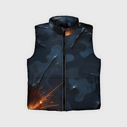 Детский жилет Камуфляжная текстура с дырами