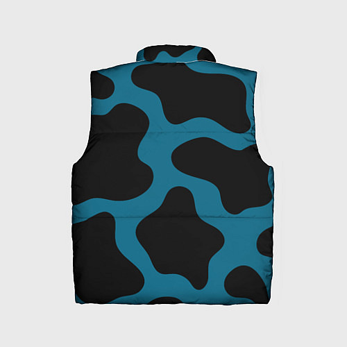 Детский жилет Синяя коровья расцветка / 3D-Черный – фото 2