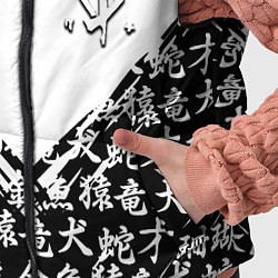 Детский жилет Doom японские символы, цвет: 3D-черный — фото 2