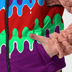 Детский жилет Фиолетовый с искажёнными абстрактными полосами, цвет: 3D-черный — фото 2