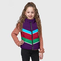 Детский жилет Фиолетовый с полосами, цвет: 3D-черный — фото 2