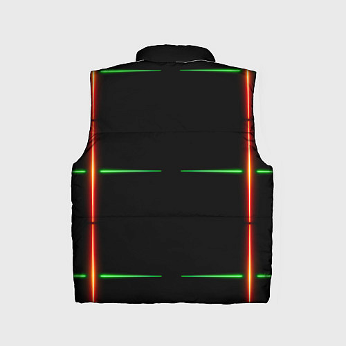 Детский жилет Color black green orange stripes / 3D-Черный – фото 2
