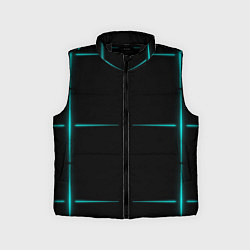 Детский жилет Color black blue stripes