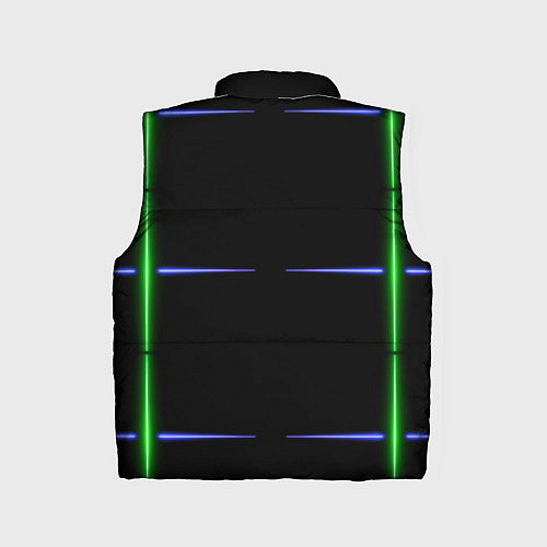Детский жилет Color black green purple stripes / 3D-Черный – фото 2