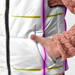 Детский жилет Color white pink yellow stripes, цвет: 3D-черный — фото 2