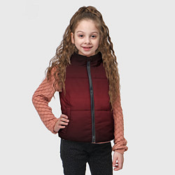 Детский жилет Градиент темно-бордовый, цвет: 3D-черный — фото 2