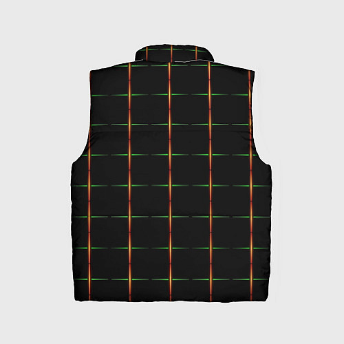 Детский жилет Color black orange green crosses / 3D-Черный – фото 2