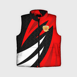 Детский жилет Россия - красный спорт
