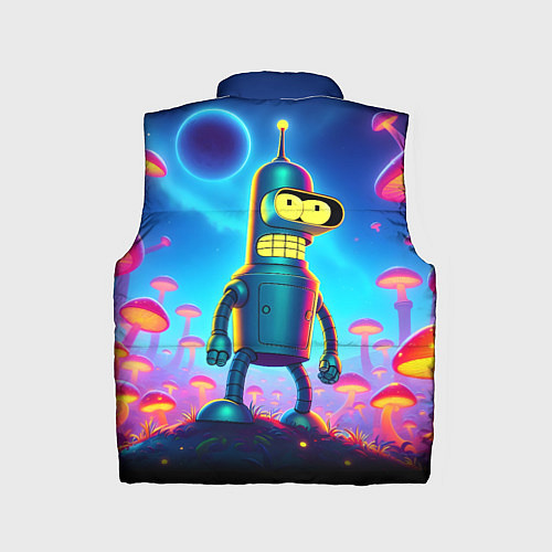 Детский жилет Сынишка Бендера в сказочном лесу светящихся грибов / 3D-Черный – фото 2