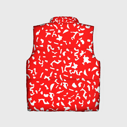 Детский жилет Красный яркий камуфляж / 3D-Черный – фото 2